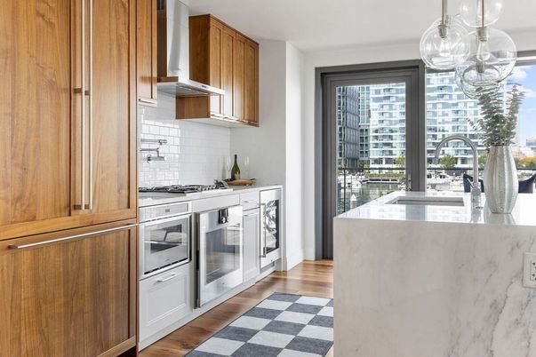Interior, Kitchen, Pendant Lights, Wood Texture Flooring