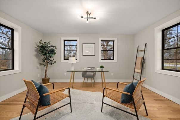 Home Office, Interior, Wood Texture Flooring