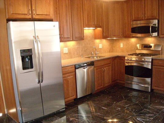 Interior, Kitchen, Marble, Stainless Steel Appliances