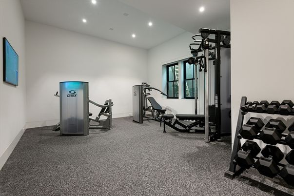 Fitness Equipment, Gym, Interior, Recessed Lighting