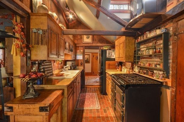 Interior, Kitchen, Wooden Beams