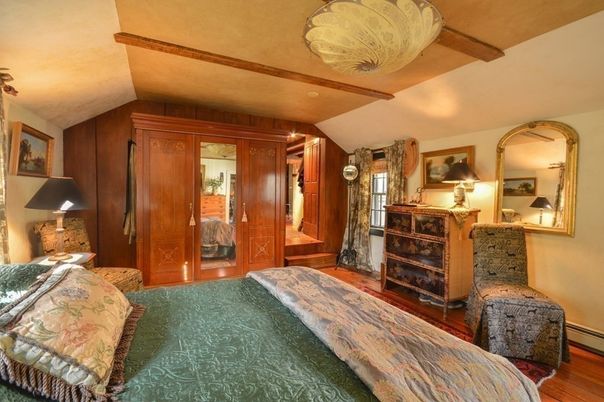 Bedroom, Interior, Wooden Beams, Wood Texture Flooring, Wooden Walls