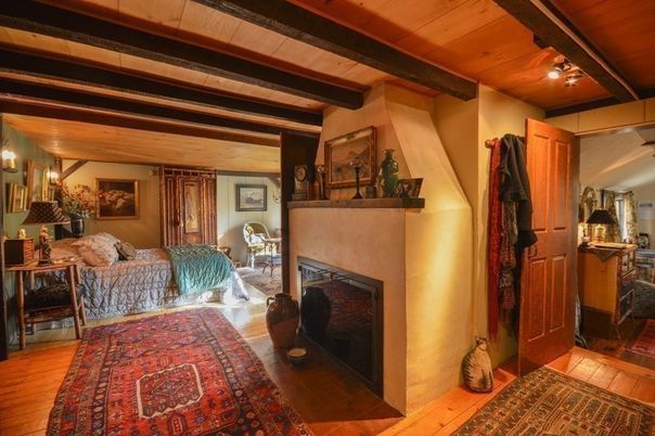 Fireplace, Interior, Wooden Beams, Wooden Ceilings, Wood Texture Flooring