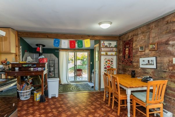 Dining room, Interior, Wood Texture Flooring