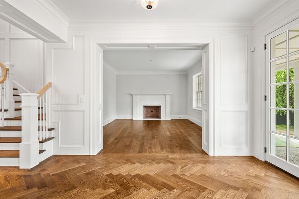 Empty room, Fireplace, Interior, Wood Texture Flooring