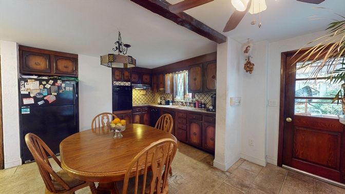 Dining room, Interior, Kitchen, Wooden Beams