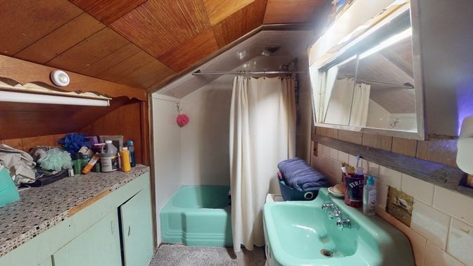 Bathroom, Interior, Wooden Ceilings