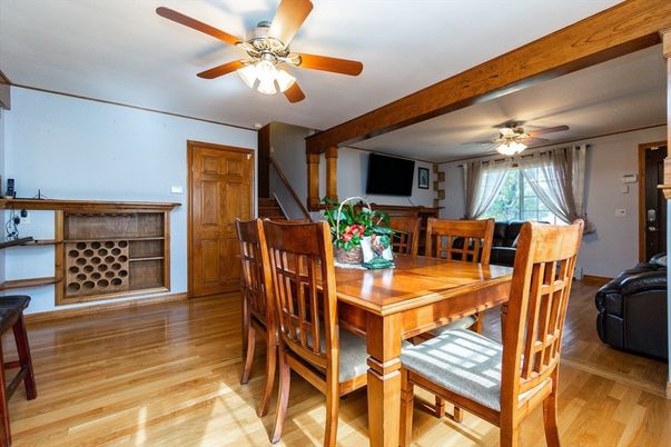 Dining room, Interior, Wood Texture Flooring