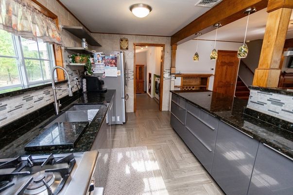 Interior, Kitchen, Wood Texture Flooring
