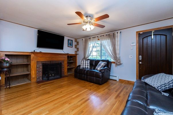 Fireplace, Interior, Living room, Wood Texture Flooring