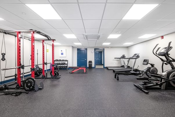 Fitness Equipment, Gym, Interior, Recessed Lighting