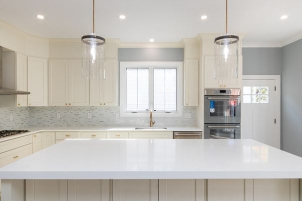 Interior, Kitchen, Pendant Lights, Recessed Lighting, Stainless Steel Appliances