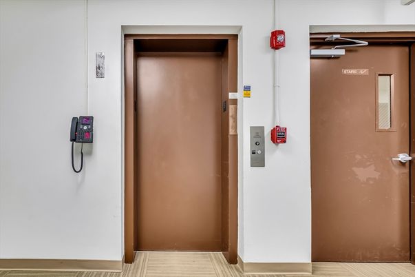 Elevator, Interior, Wood Texture Flooring