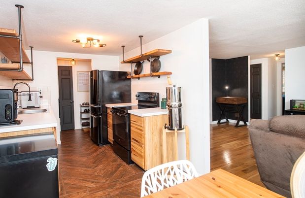 Interior, Kitchen, Wood Texture Flooring
