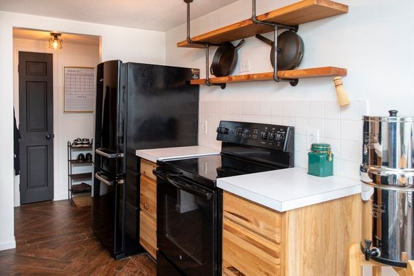 Interior, Kitchen, Wood Texture Flooring