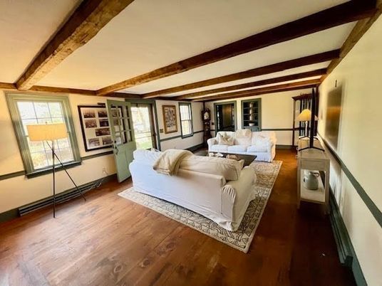 Interior, Living room, Wooden Beams, Wood Texture Flooring
