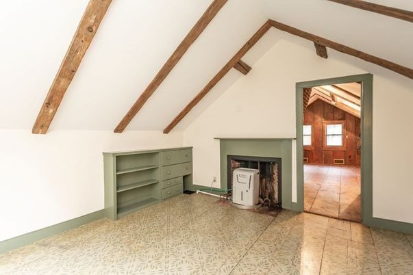 Fireplace, Interior, Wooden Beams