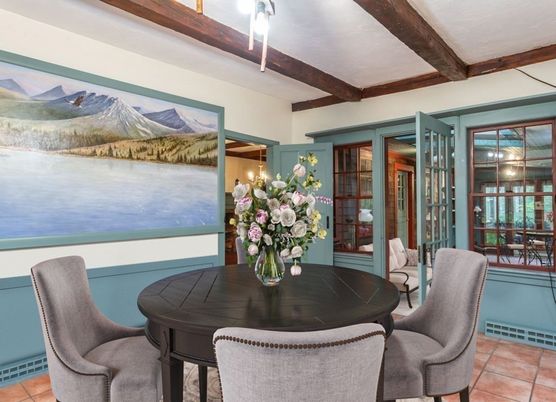 Dining room, Interior, Wooden Beams