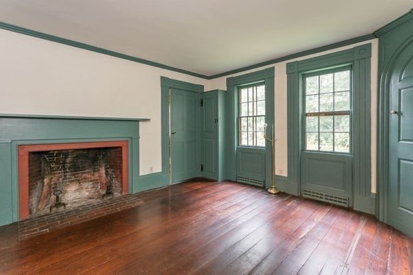 Empty room, Fireplace, Interior, Wood Texture Flooring
