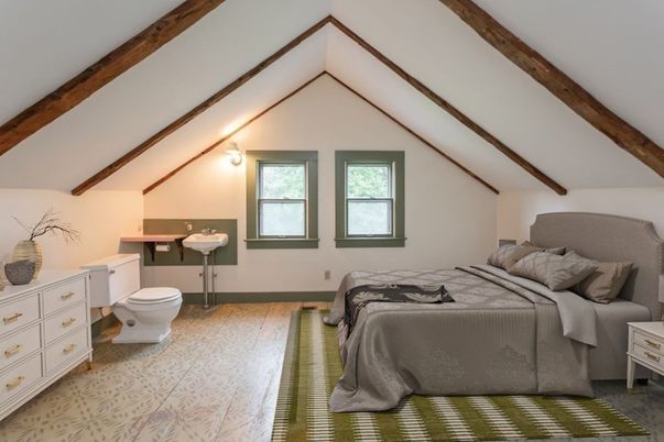 Bathroom, Bedroom, Interior, Wooden Beams