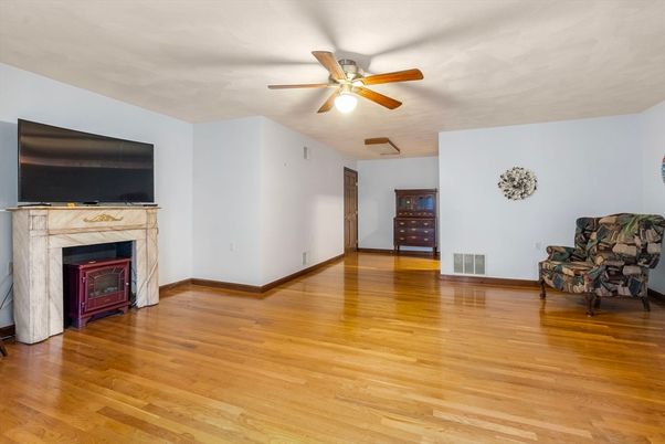 Empty room, Fireplace, Interior, Wood Texture Flooring