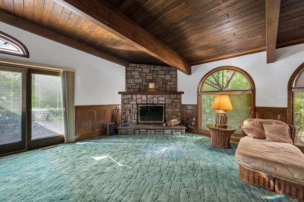 Fireplace, Interior, Stone Walls, Wooden Beams, Wooden Ceilings