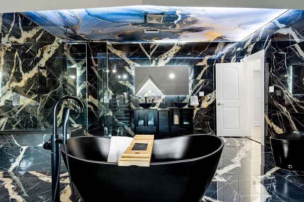 Bathroom, Free Standing Baths, Interior, Marble, Marble Walls