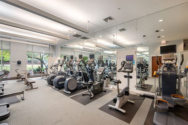 Fitness Equipment, Gym, Interior, Recessed Lighting