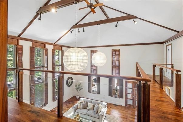 Interior, Pendant Lights, Wooden Beams, Wood Texture Flooring
