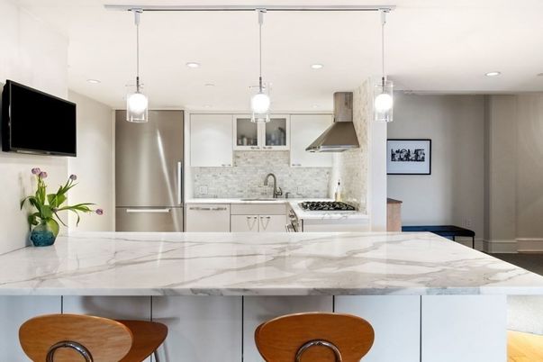 Interior, Kitchen, Pendant Lights, Recessed Lighting, Stainless Steel Appliances
