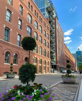 Exterior, Facade, Brick Facade, Condo Building
