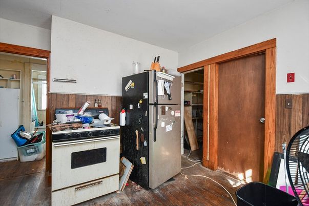 Interior, Kitchen, Wood Texture Flooring
