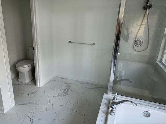 Bathroom, Glass Shower, Interior, Marble