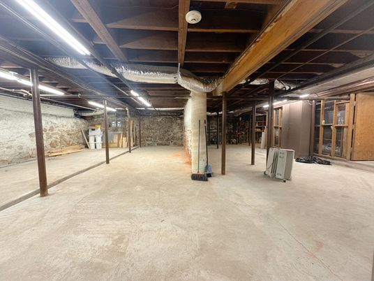 Interior, Stone Walls, Wooden Beams