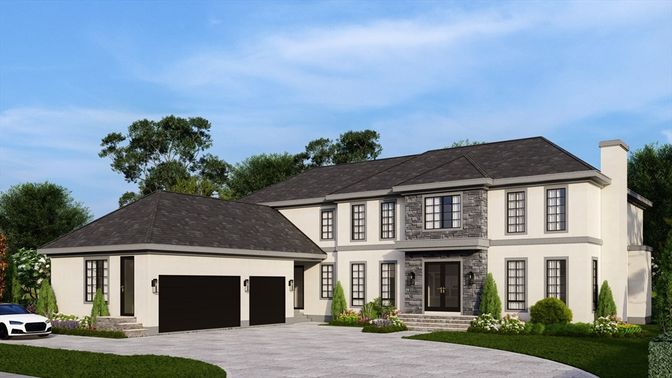 Attached, Exterior, Facade, French Provincial