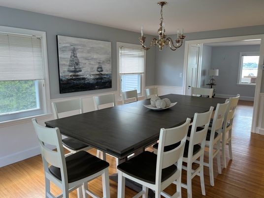 Chandelier, Dining room, Interior, Wood Texture Flooring