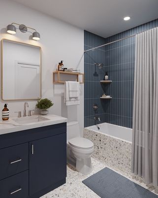 Bathroom, Interior, Recessed Lighting