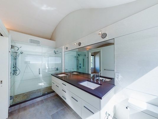 Bathroom, Dual Sink Vanities, Glass Shower, Interior