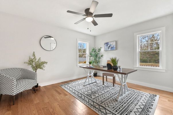 Home Office, Interior, Wood Texture Flooring