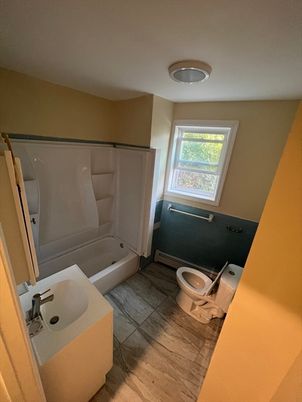Bathroom, Interior, Wood Texture Flooring