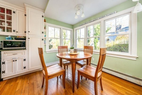 Dining room, Interior, Wood Texture Flooring