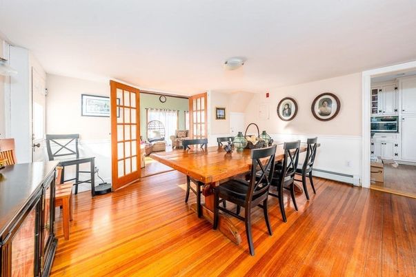 Dining room, Interior, Wood Texture Flooring
