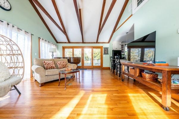 Home Office, Interior, Living room, Wooden Beams, Wood Texture Flooring