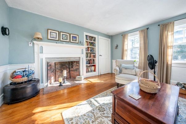 Fireplace, Interior, Wood Texture Flooring
