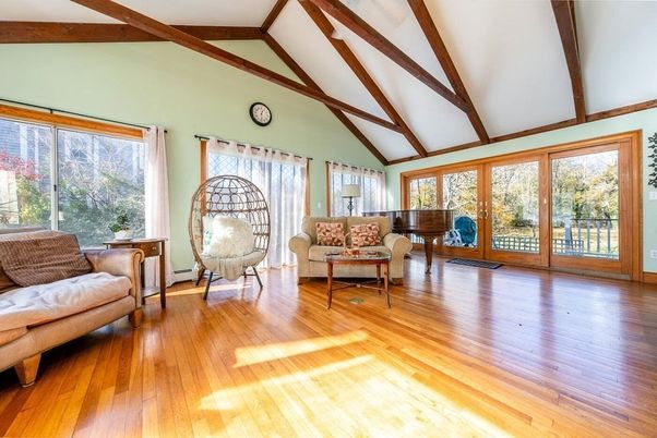 Interior, Living room, Piano, Wooden Beams, Wood Texture Flooring