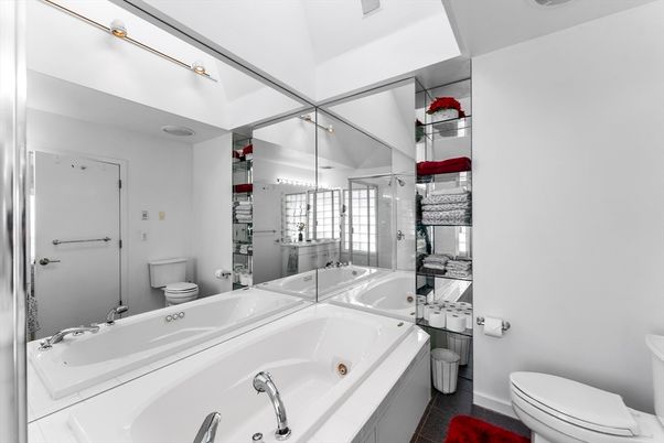 Bathroom, Dual Sink Vanities, Glass Shower, Interior