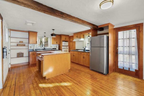 Interior, Kitchen, Wooden Beams, Wood Texture Flooring