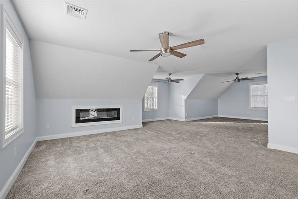 Empty room, Fireplace, Interior