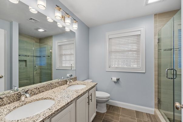 Bathroom, Dual Sink Vanities, Glass Shower, Interior