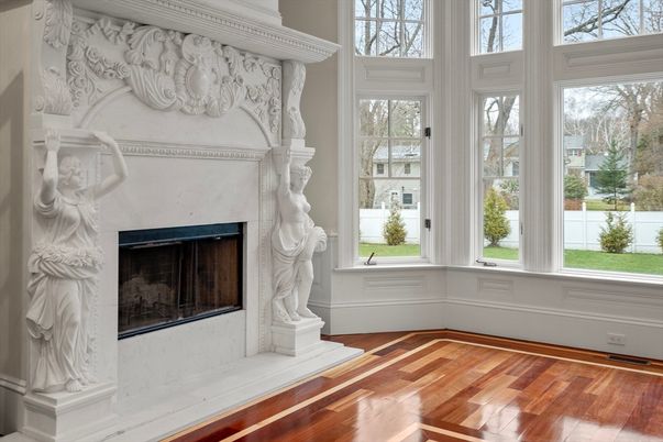 Fireplace, Interior, Wood Texture Flooring
